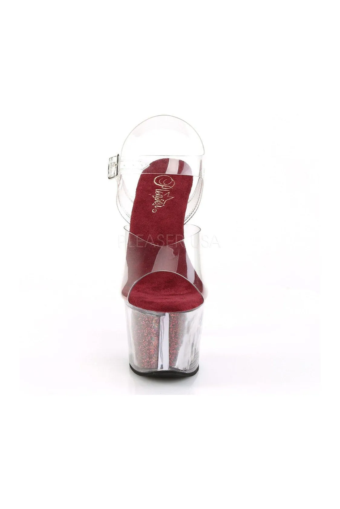 SKY-308G-T Platform Sandal  | Clear Vinyl