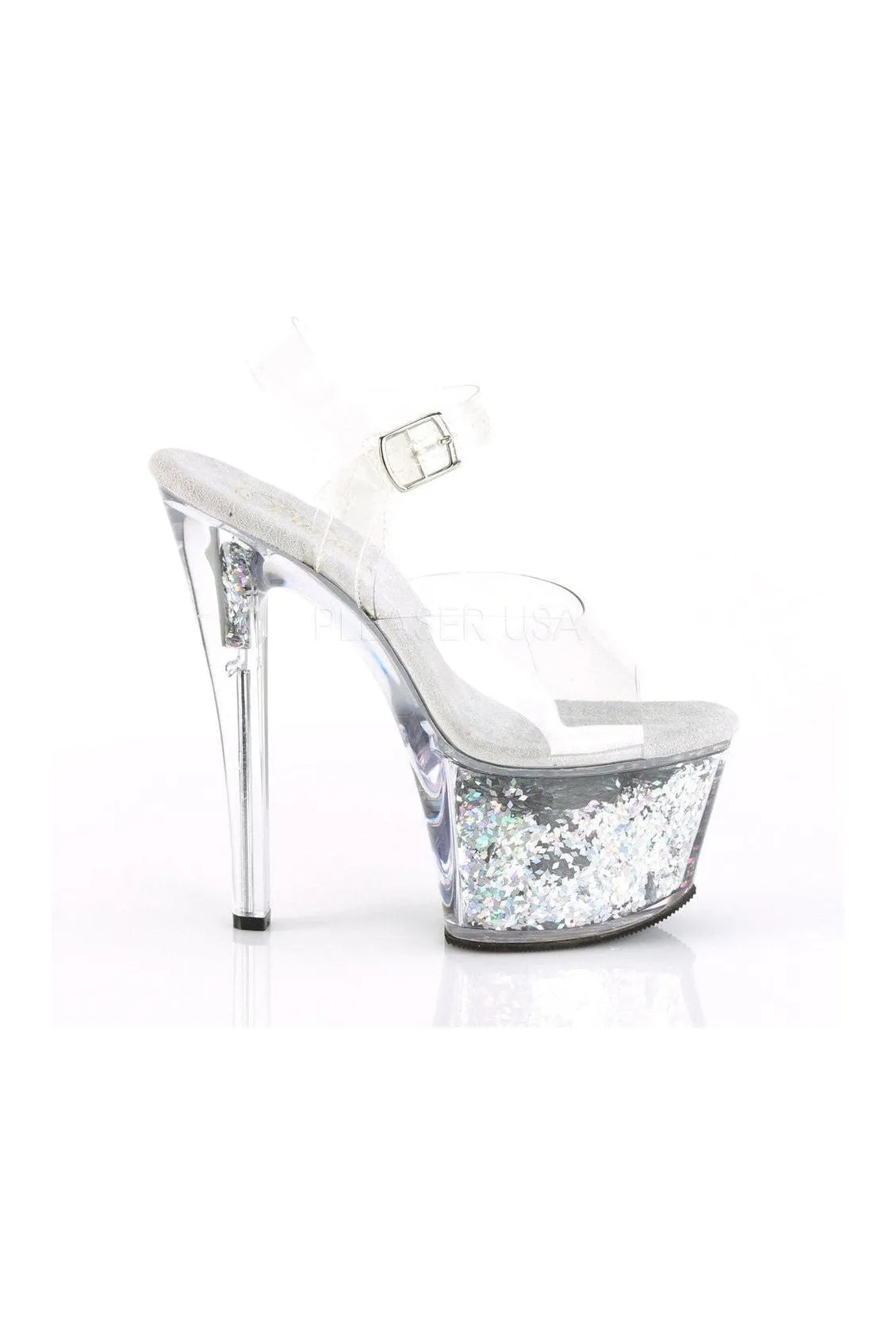 SKY-308GF Platform Sandal  | Clear Vinyl