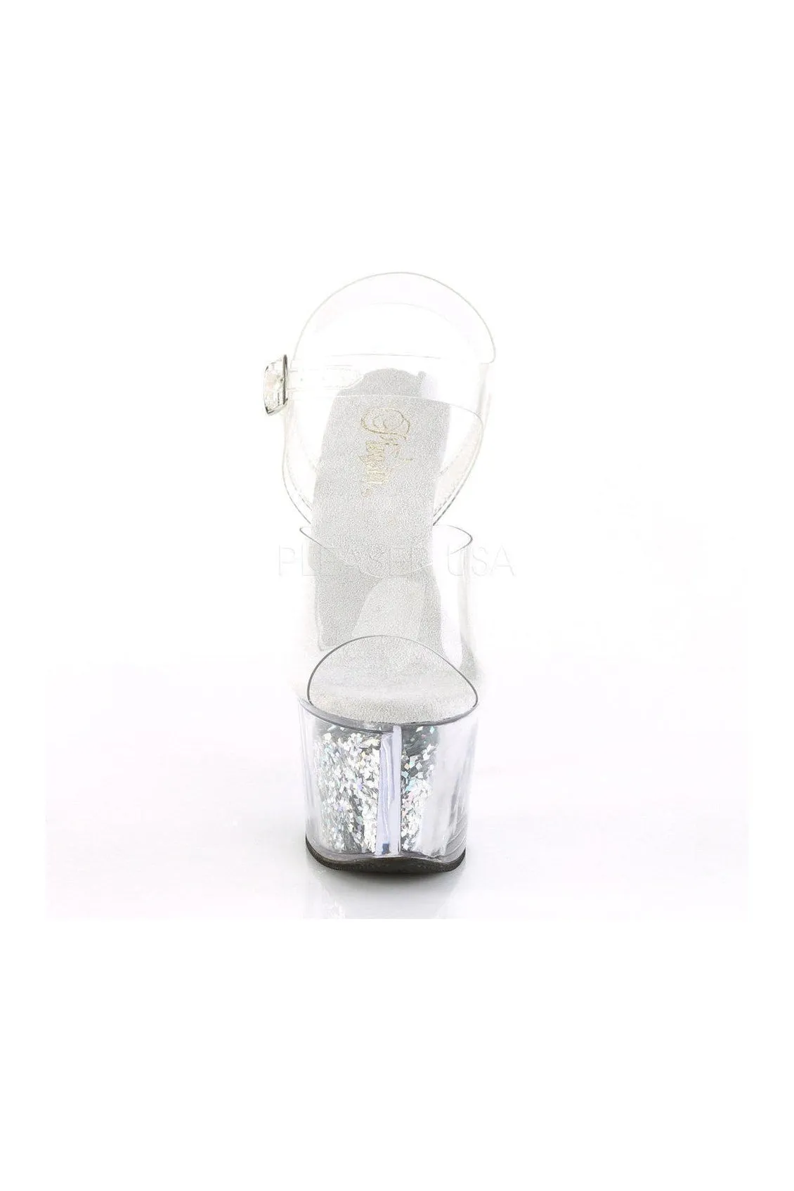 SKY-308GF Platform Sandal  | Clear Vinyl