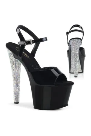 SKY-309CHRS Platform Sandal  | Black Patent