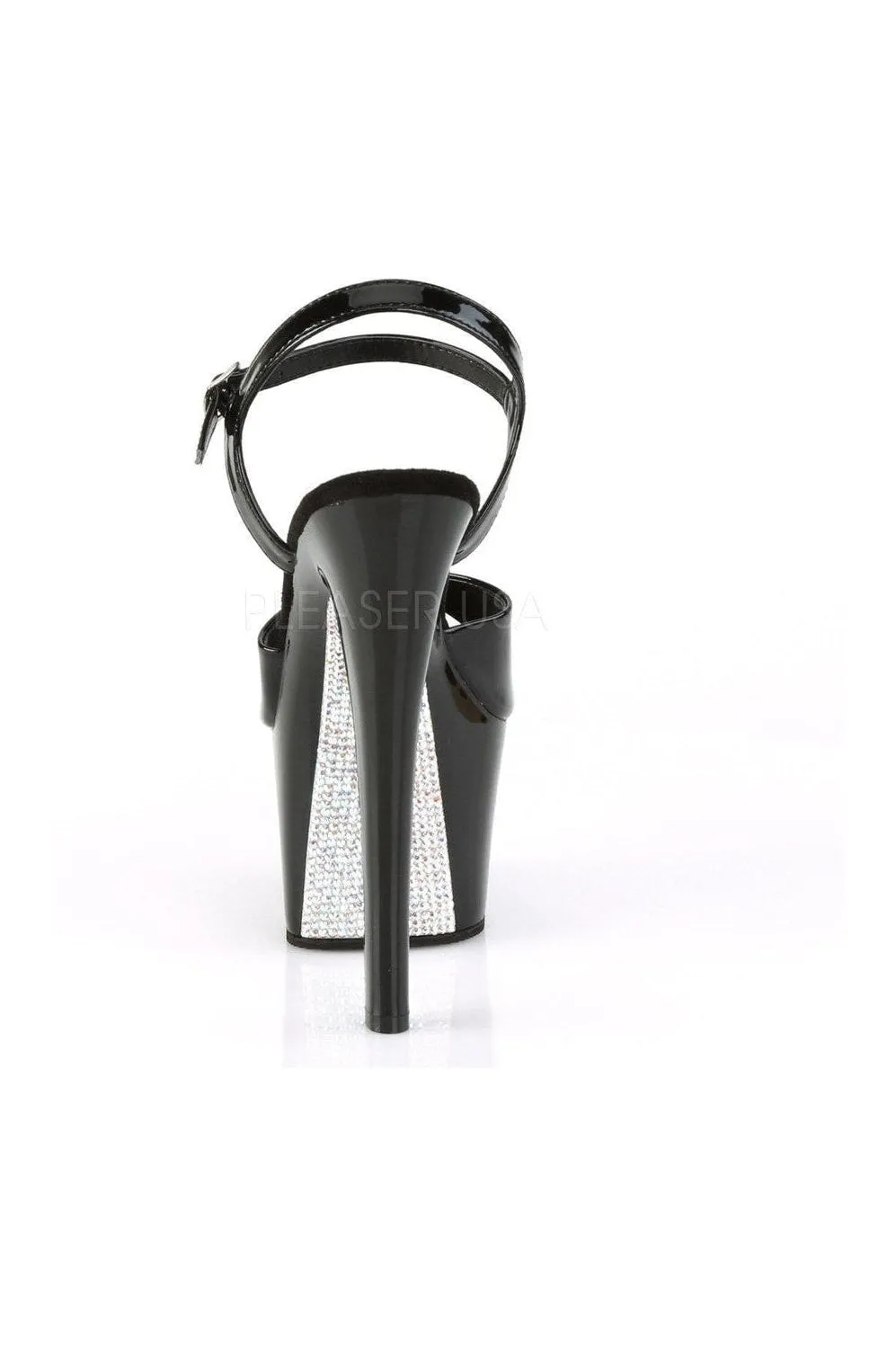 SKY-309CRS Platform Sandal  | Black Patent