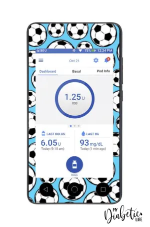 Soccer Mad - Omnipod Dash Sticker