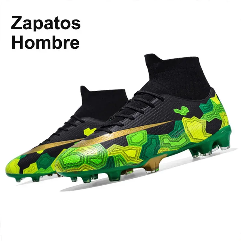 Soccer Shoes For Men Football Boots Kids High Ankle Soccer Cleats Waterproof Sport Sneakers Futsal Shoes