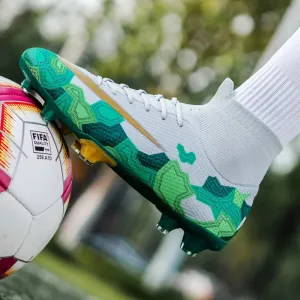 Soccer Shoes For Men Football Boots Kids High Ankle Soccer Cleats Waterproof Sport Sneakers Futsal Shoes