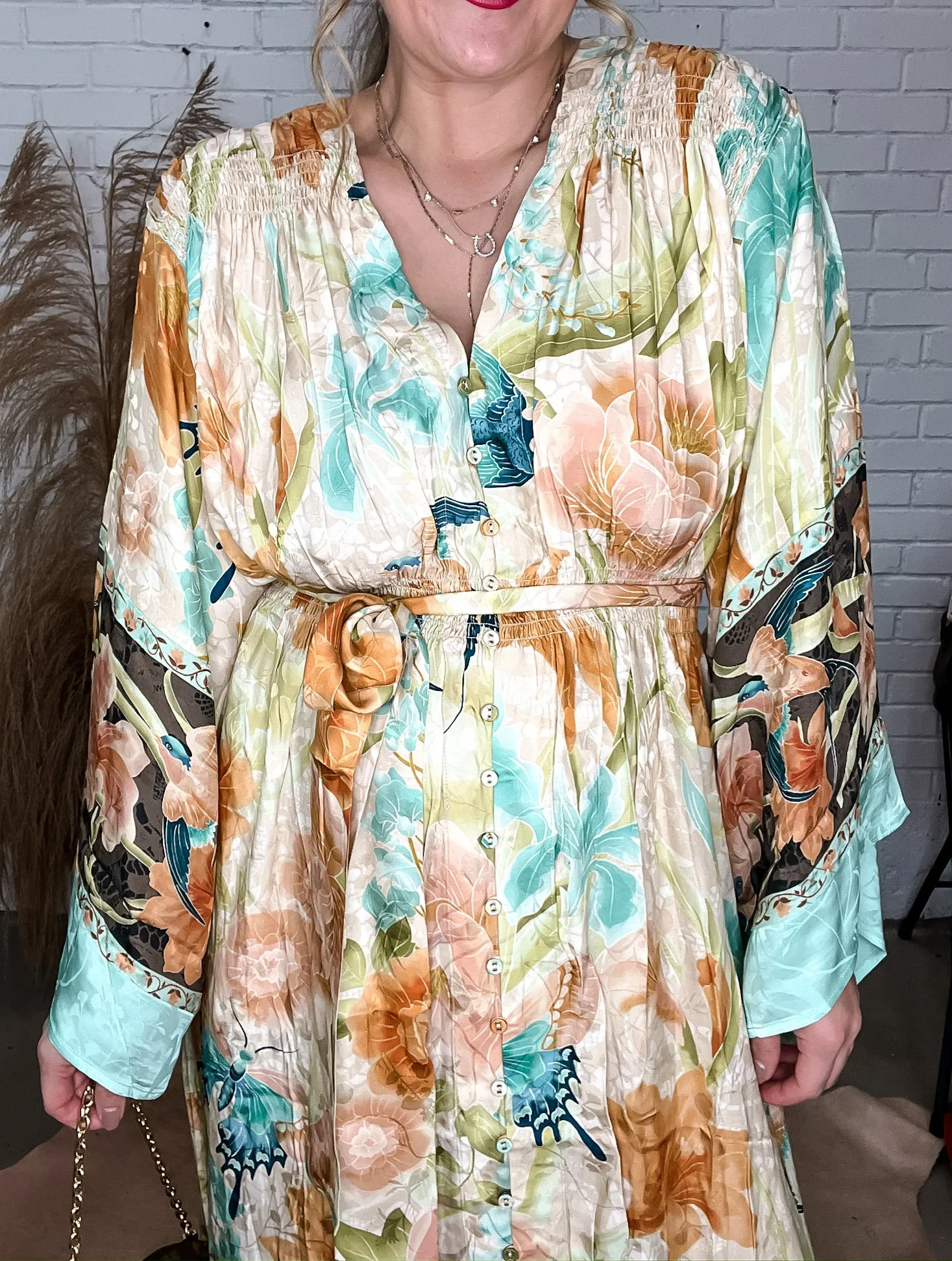 {Spell} Painter's Garden Gown - Seafoam