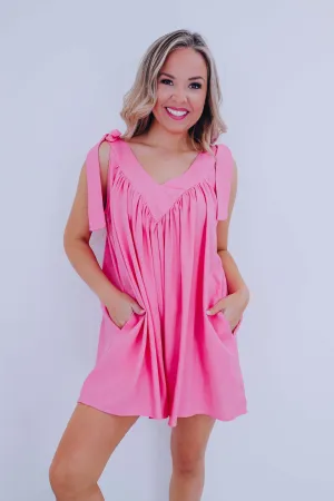 Spring Vibes V-Neck Romper - Pink