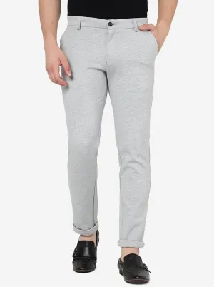 Steel Grey Solid Venice Fit Casual Trouser | JadeBlue