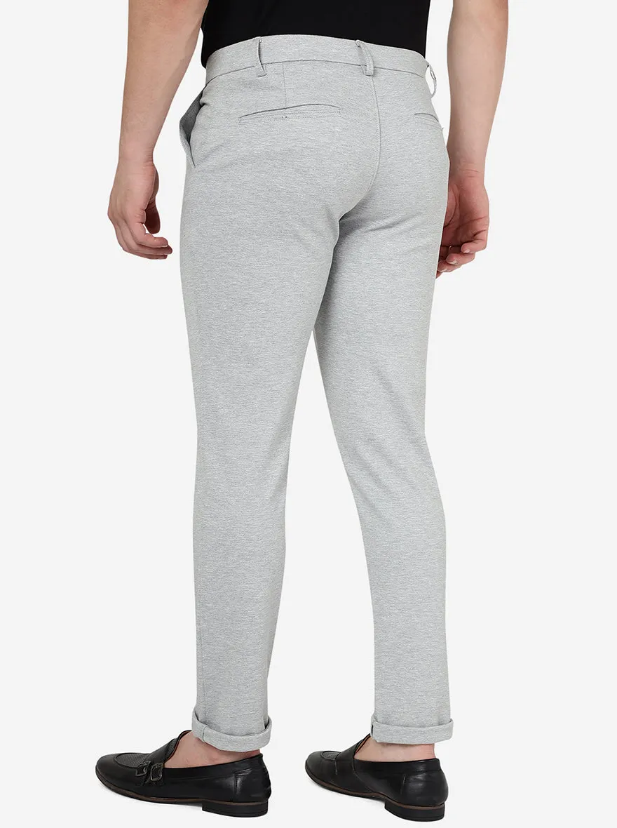 Steel Grey Solid Venice Fit Casual Trouser | JadeBlue