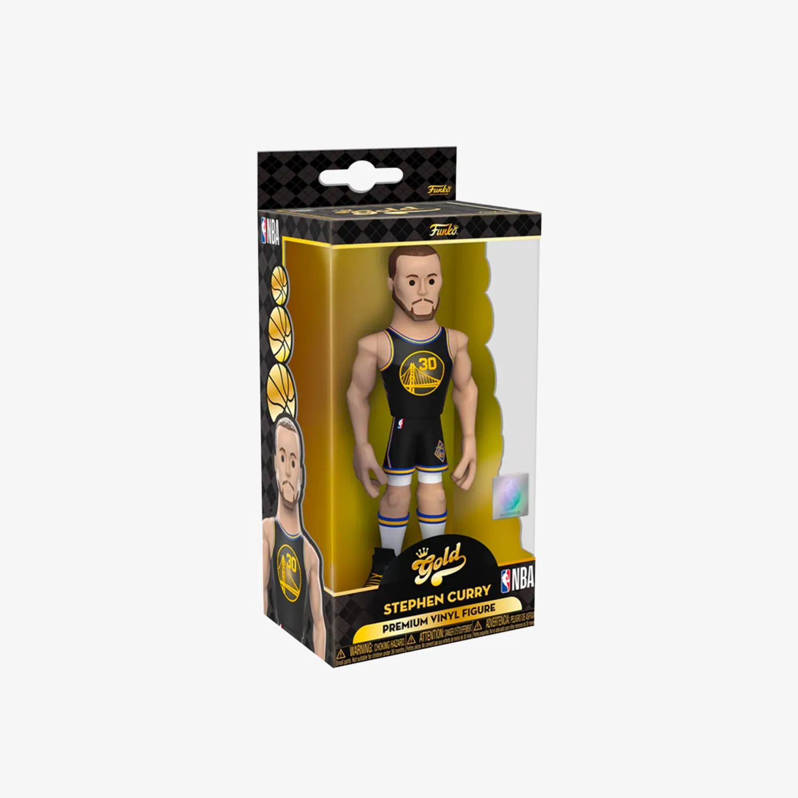 Stephen Curry Golden State Warriors City Edition Mixtape NBA 5" Vinyl Gold