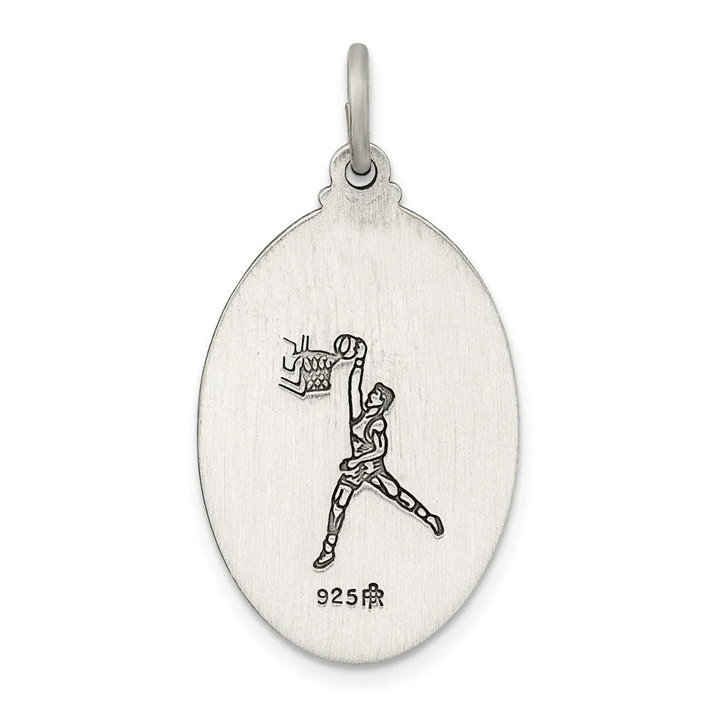Sterling Silver St. Christopher Basketball Medal