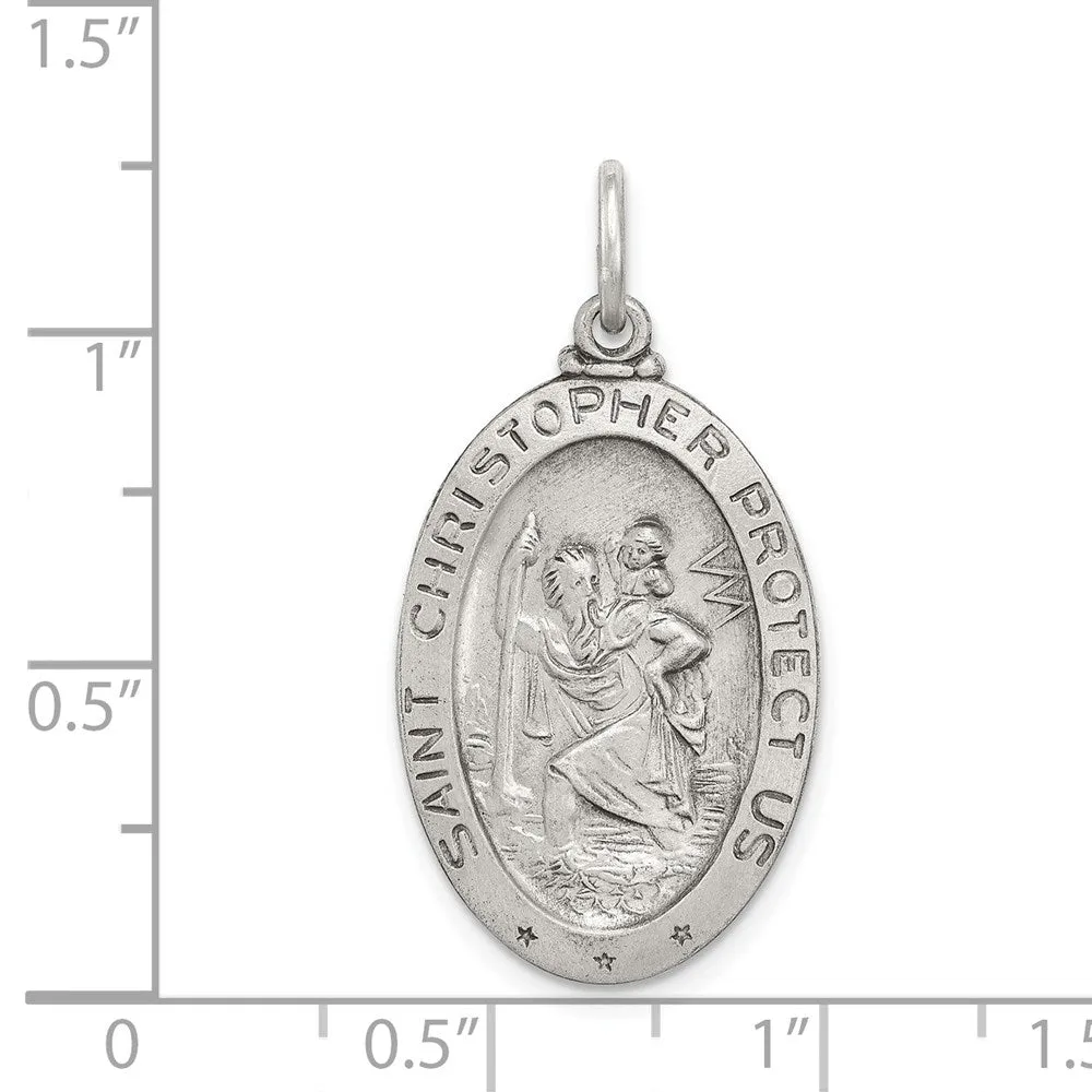 Sterling Silver St. Christopher Basketball Medal
