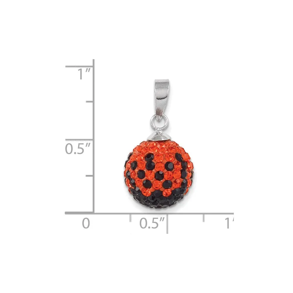 Sterling Silver Swarovski Crystal Ball Pendant