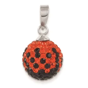 Sterling Silver Swarovski Crystal Ball Pendant