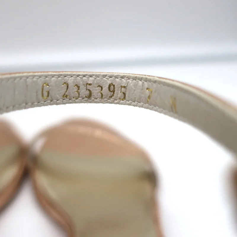 Stuart Weitzman Simple Sandals Rose Gold Metallic Leather Size 7N Block Heel NEW