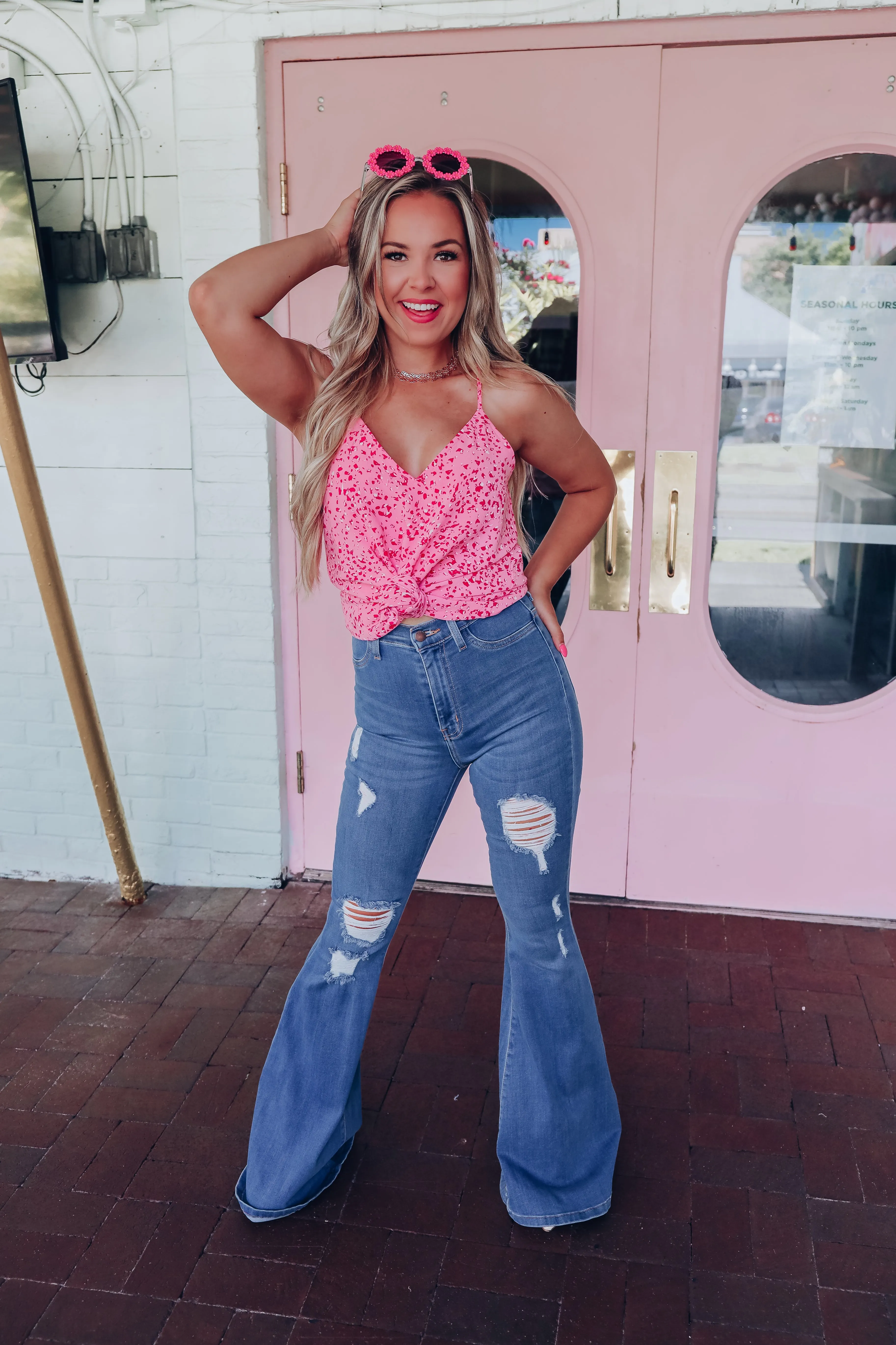 Sweetly Chiffon Racerback Tank - Pink