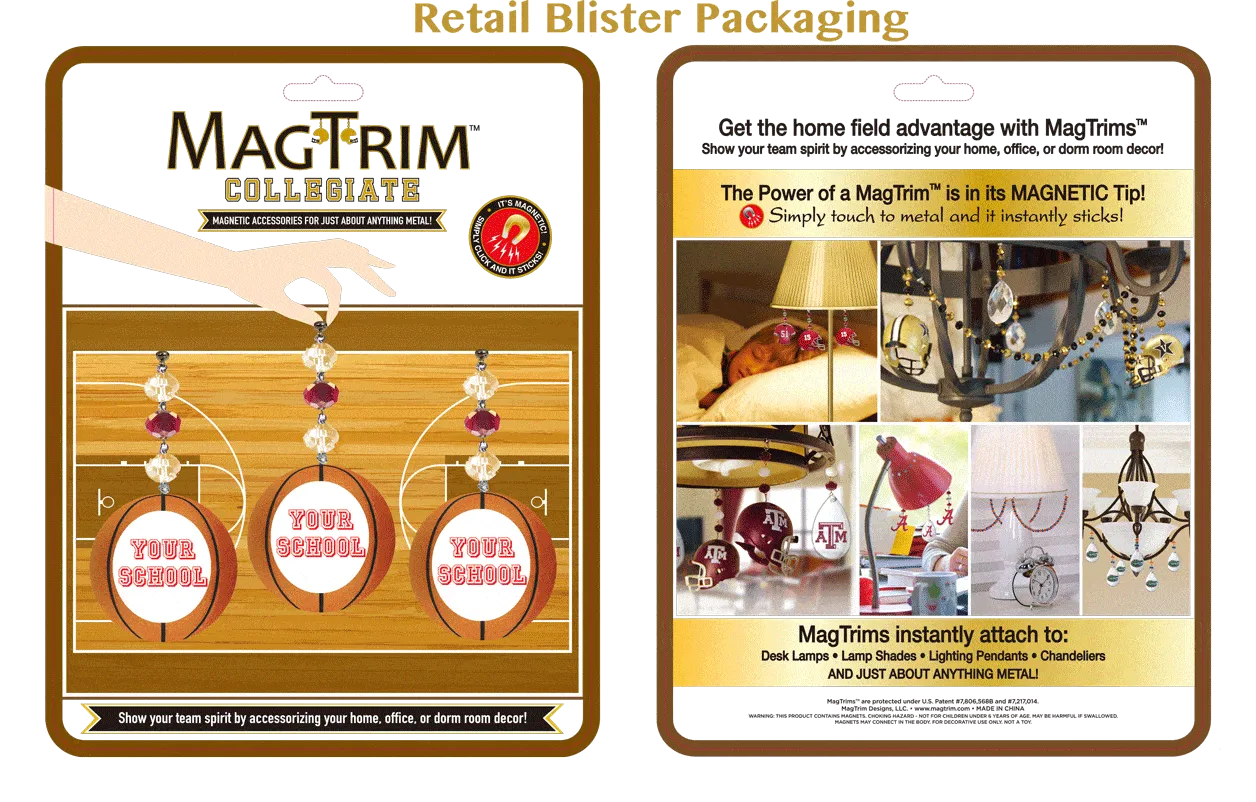 Texas A & M  University - Team BASKETBALL (set of 3)   MAGNETIC ORNAMENT