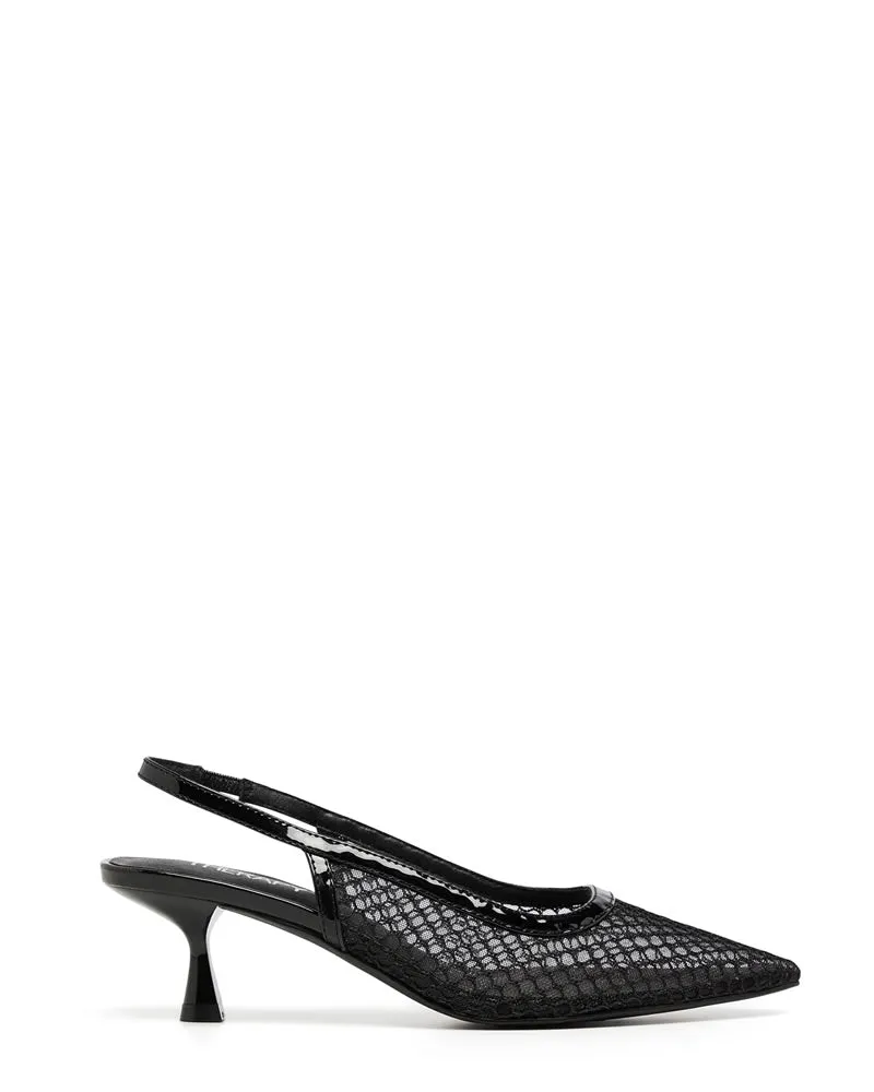 Therapy Shoes Bentleyy Mesh Low Heel Sling Back Pumps.