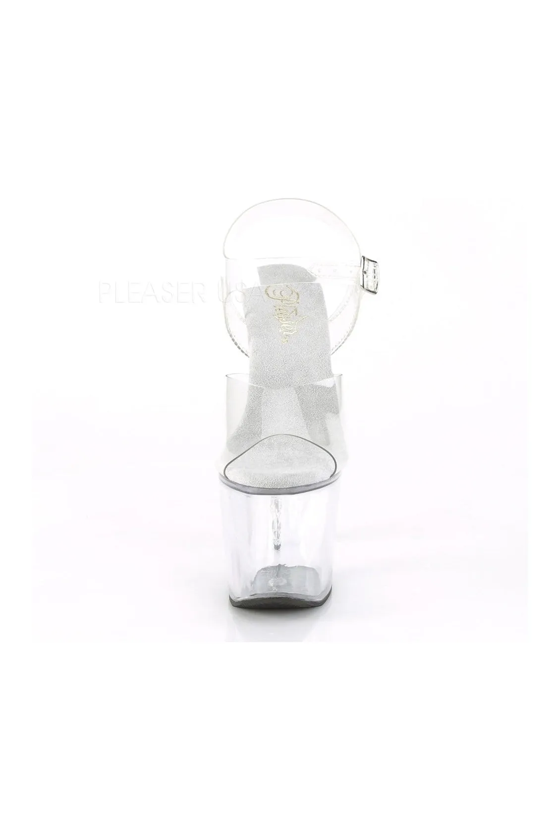 UNICORN-708RSH Exotic Platform Sandal | Clear Vinyl