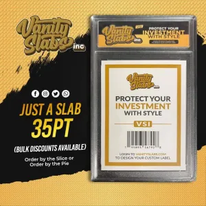 Vanity Slabs 35pt thickness Empty Slab for Standard Size Trading Cards for Baseball Football Hockey Basketball Cards
