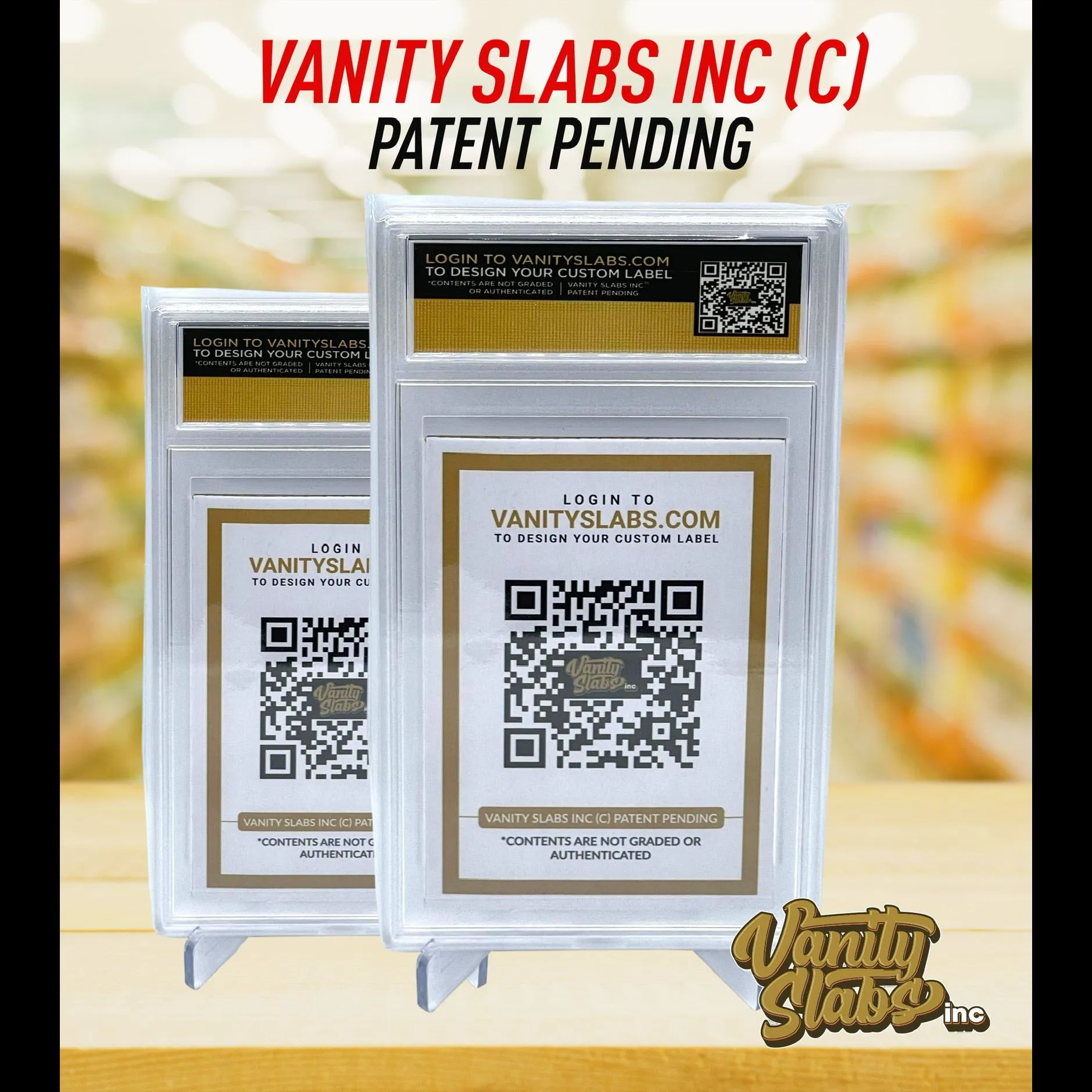 Vanity Slabs 35pt thickness Empty Slab for Standard Size Trading Cards for Baseball Football Hockey Basketball Cards