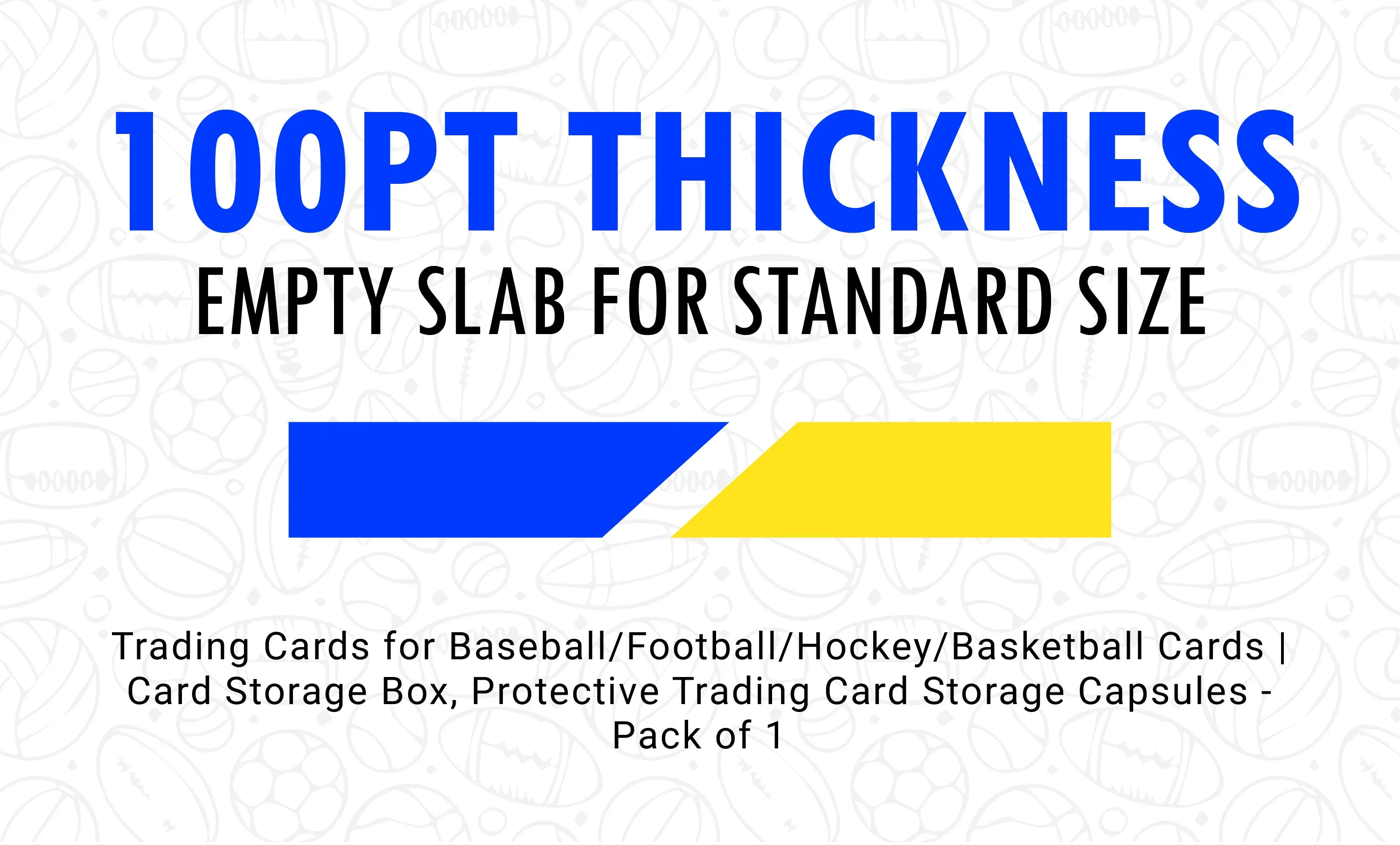 Vanity Slabs Holder 100pt Thickness for Standard Size Trading Cards for Baseball Football Hockey Basketball Cards