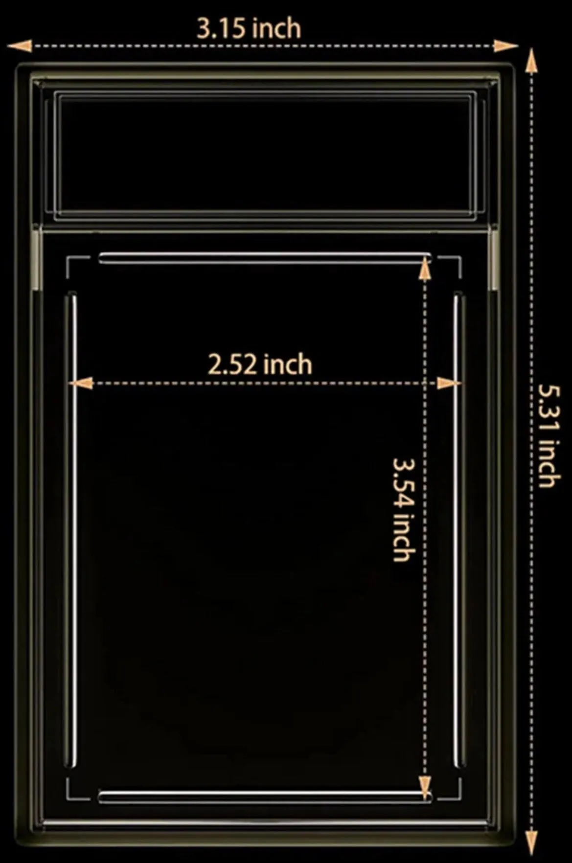Vanity Slabs Holder 100pt Thickness for Standard Size Trading Cards for Baseball Football Hockey Basketball Cards