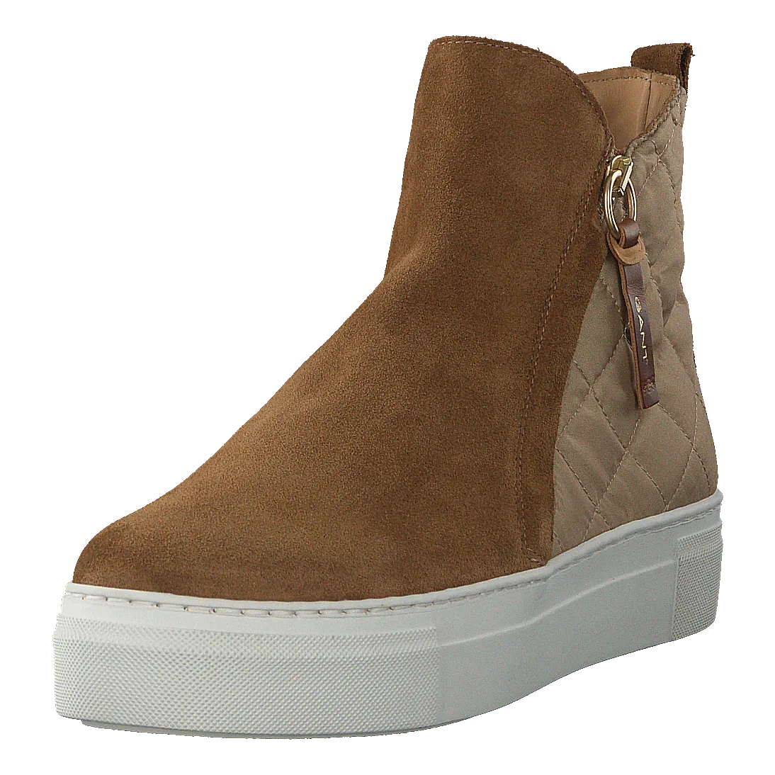 Vanna Mid Zip Boot Warm Khaki
