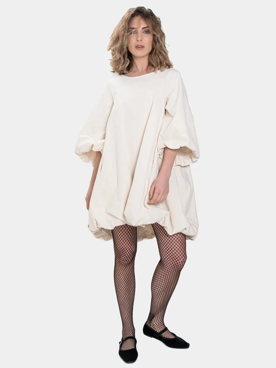 Velvet Balloon Mini Dress