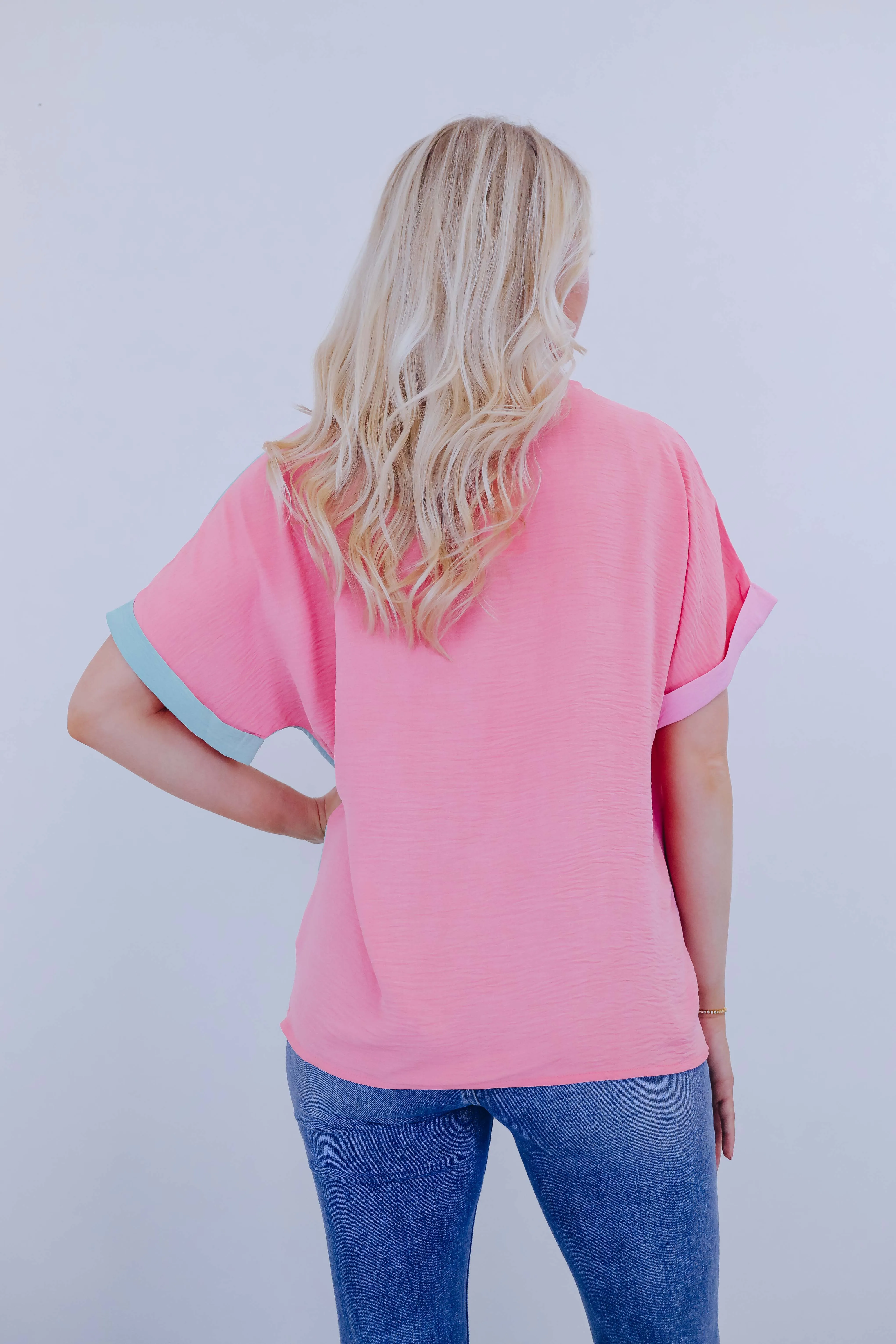 Verity V-Neck Color-Block Blouse