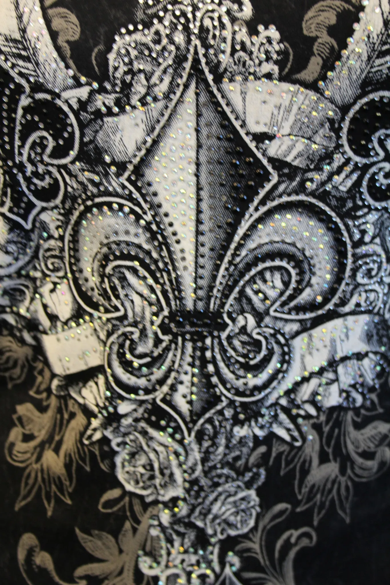 Vocal | Embellished Long Sleeve with Fleur De Lis Top
