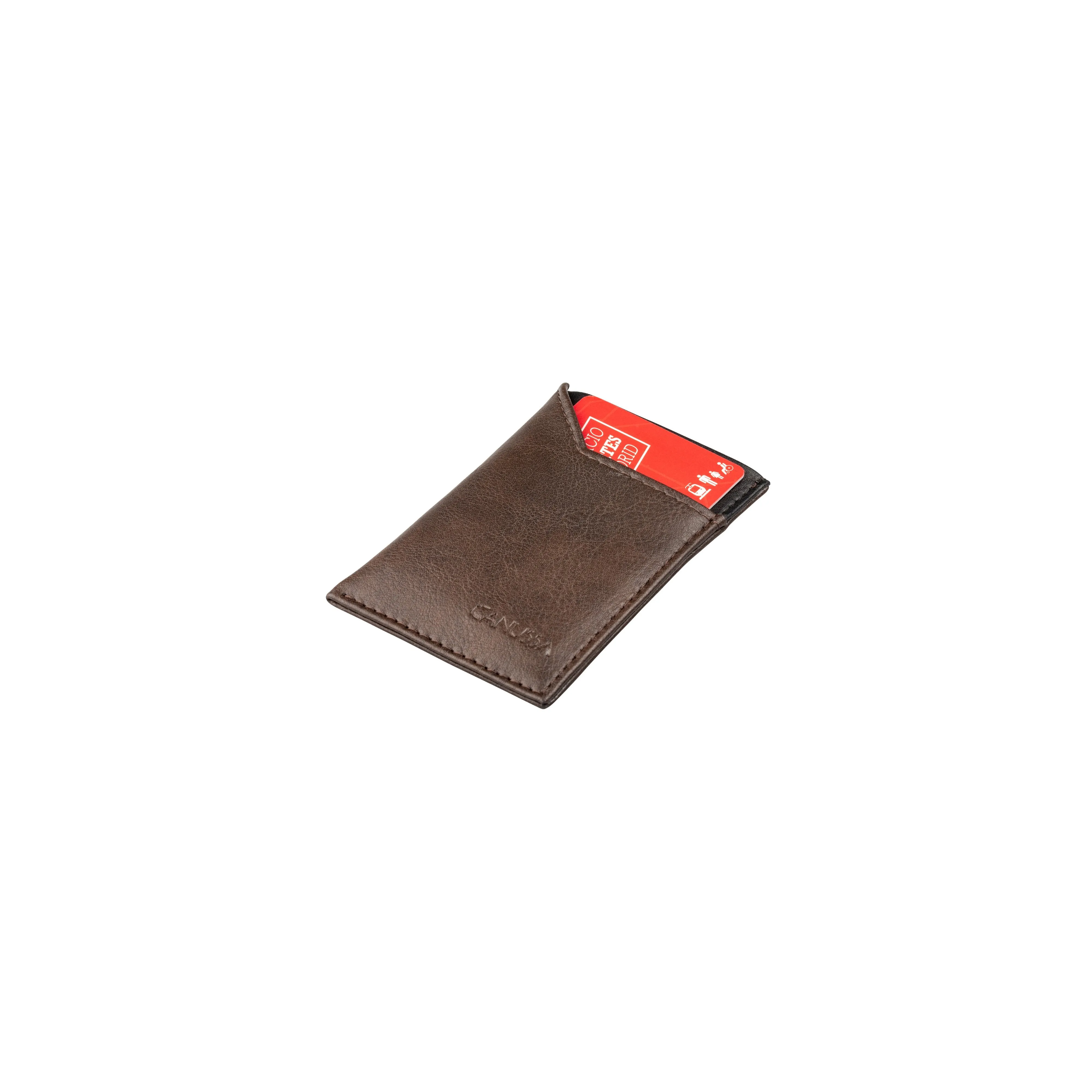 Wallet Vegan Card Holder Brown / Black