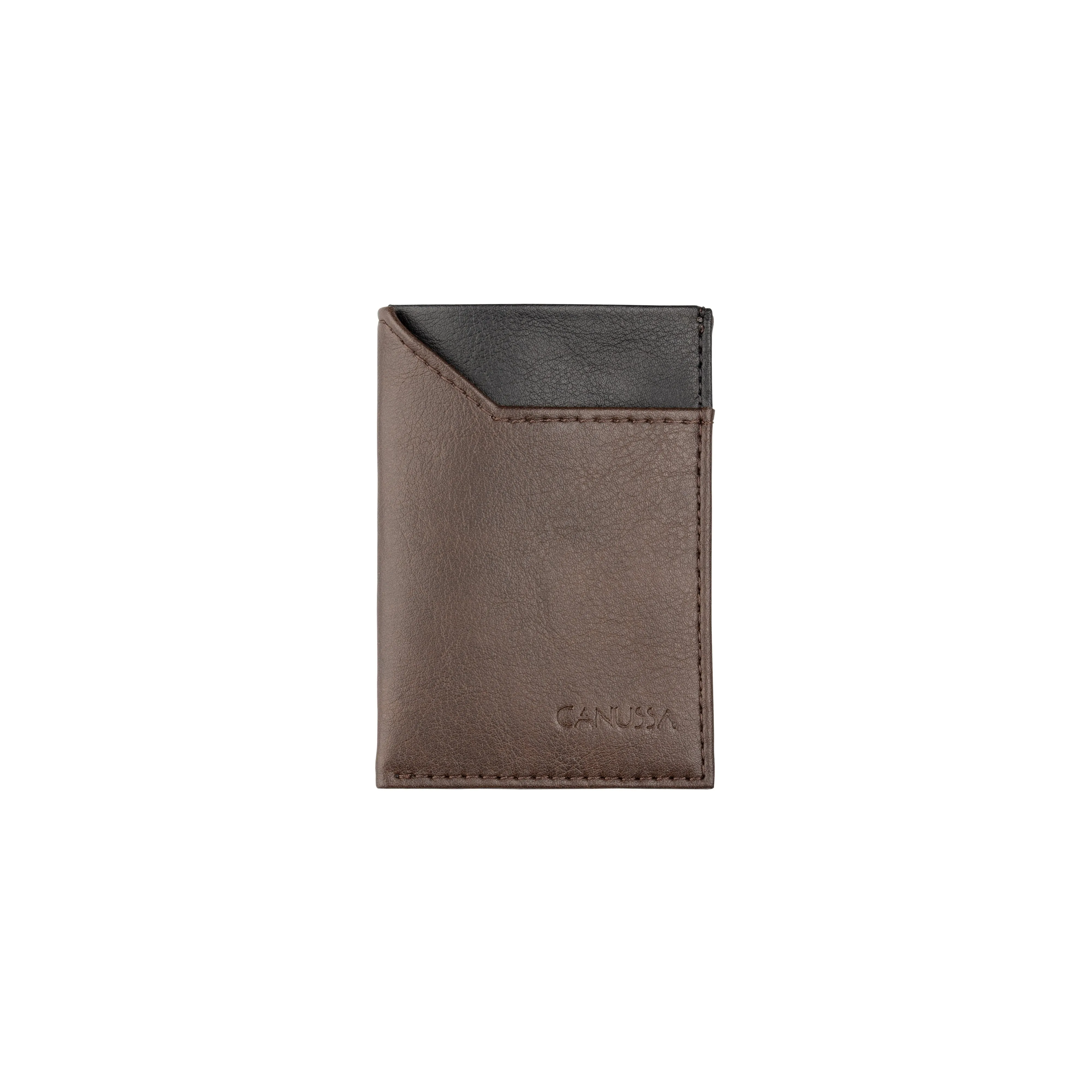 Wallet Vegan Card Holder Brown / Black
