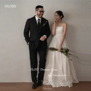 Wedding Dresses Photoshoot Strapless Corset Back Floor Length Bridal Gowns