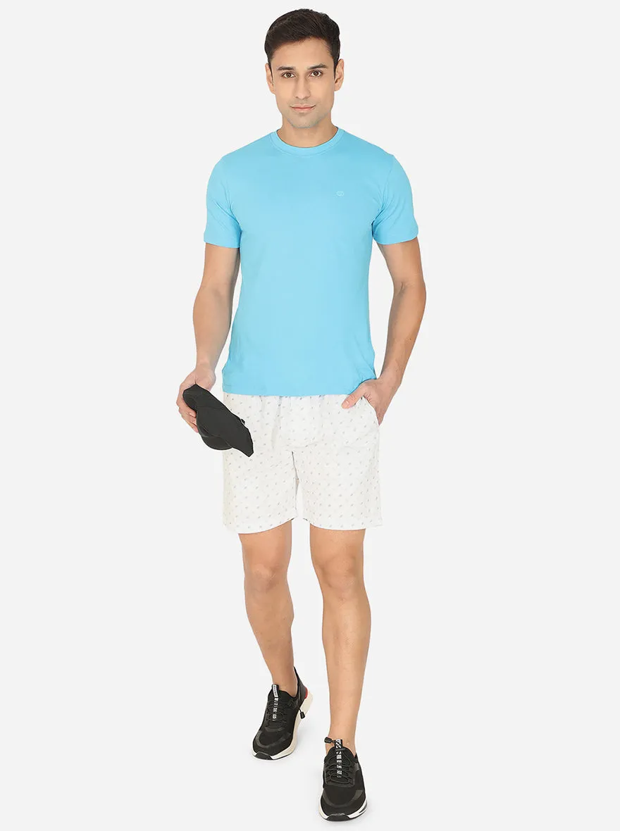 White Printed Regular Fit Boxer Shorts | JadeBlue