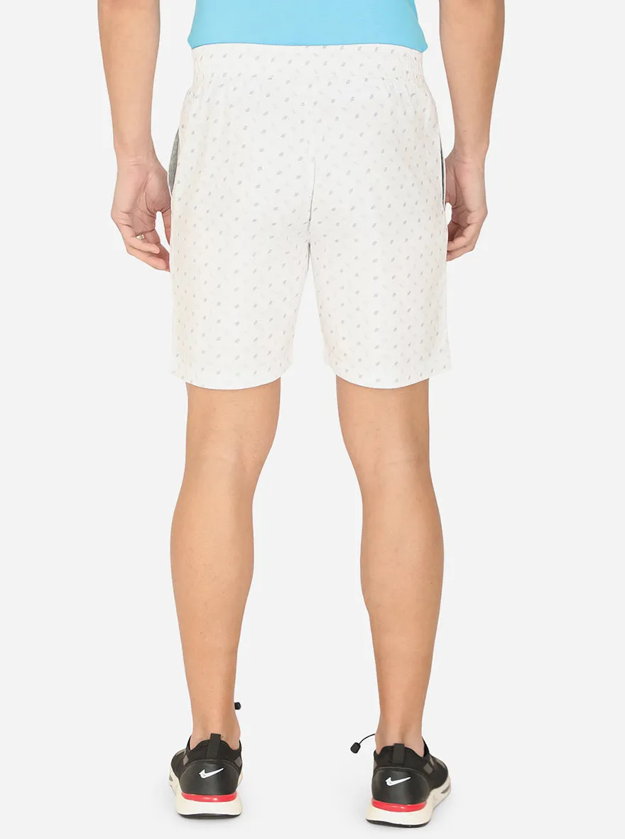 White Printed Regular Fit Boxer Shorts | JadeBlue