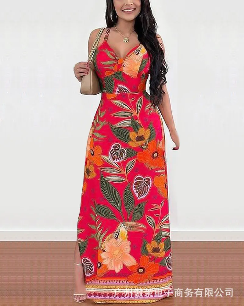Women's Simple Camisole Printed Dress