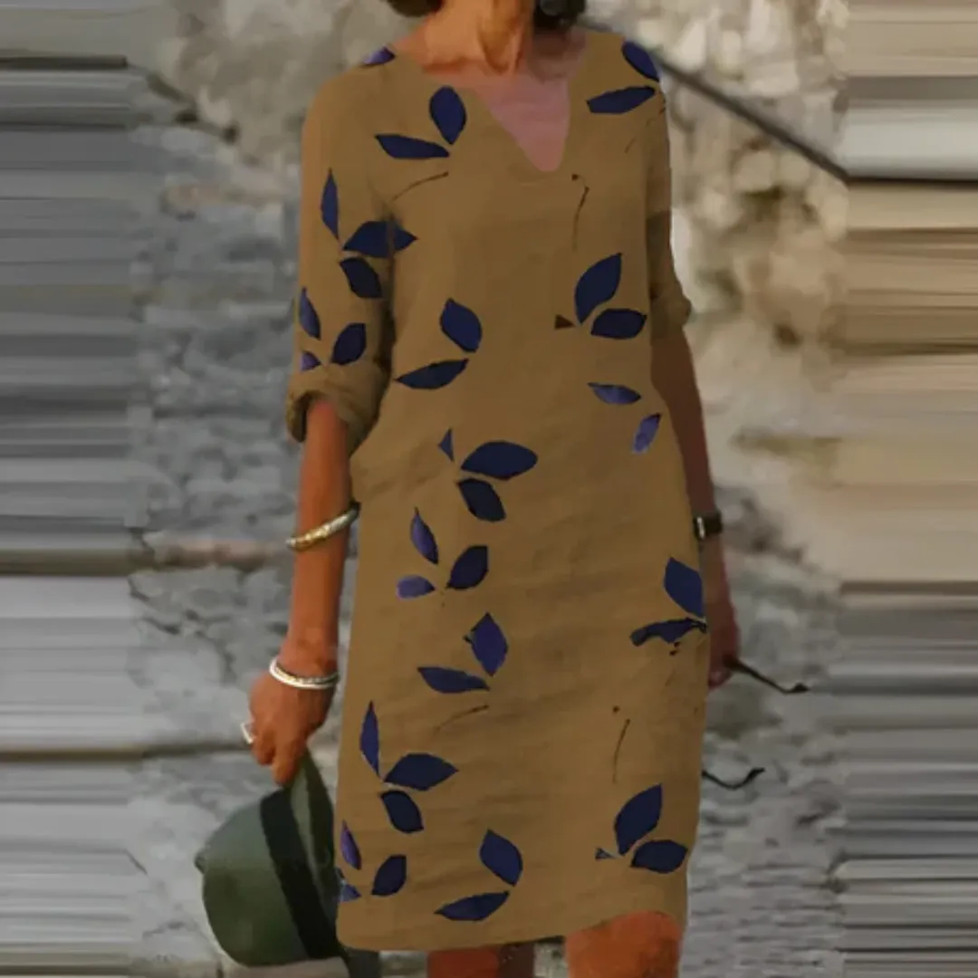 Women's Summer Floral 3 4 Sleeves Dress | Mini