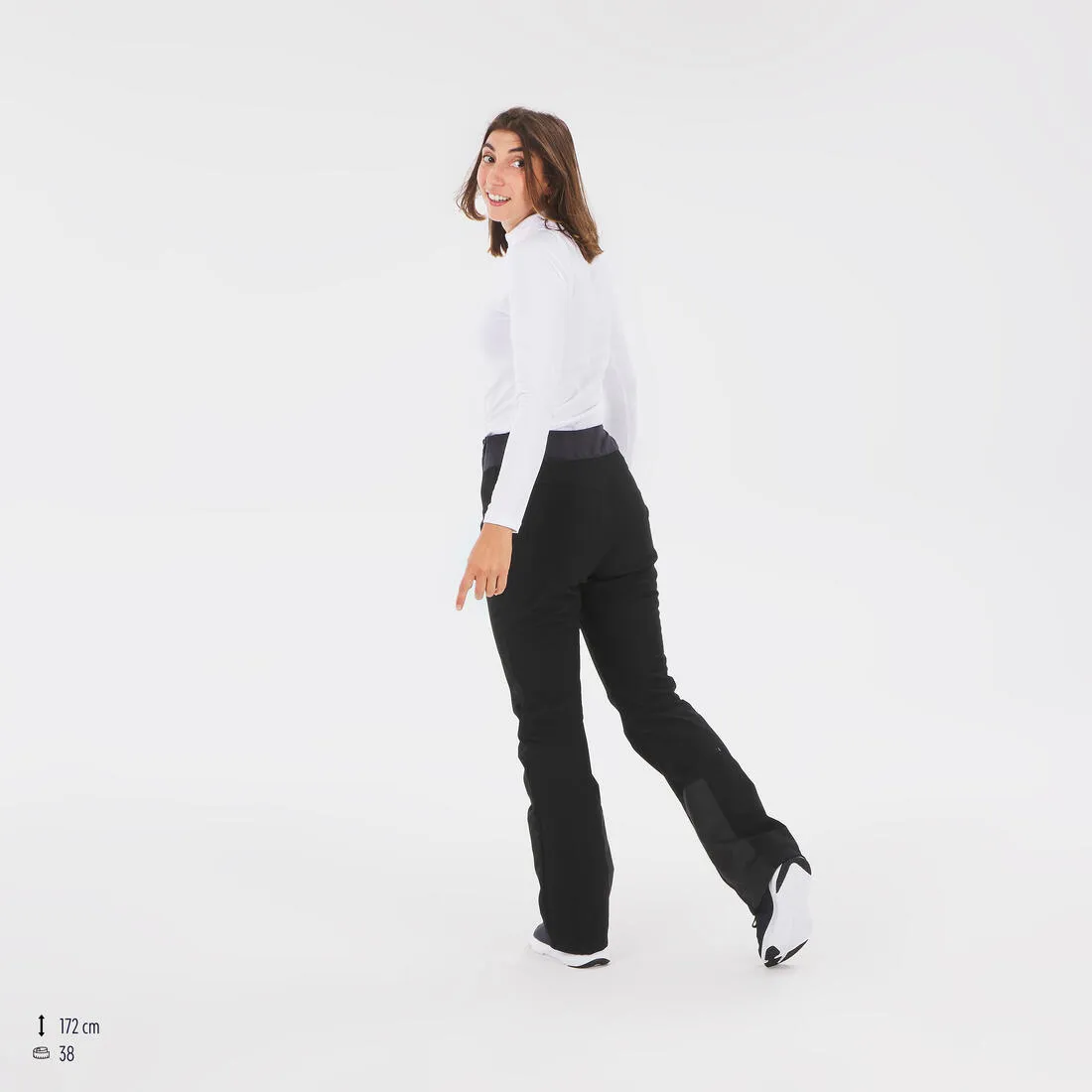 Women’s Warm and Fitted Ski Trousers 500 - Black