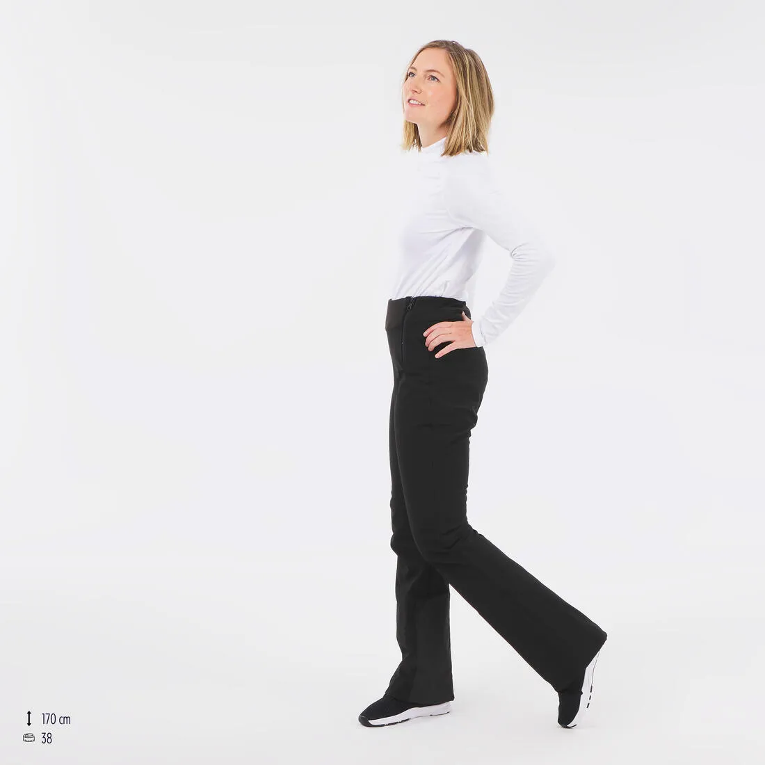 Women’s Warm and Fitted Ski Trousers 500 - Black