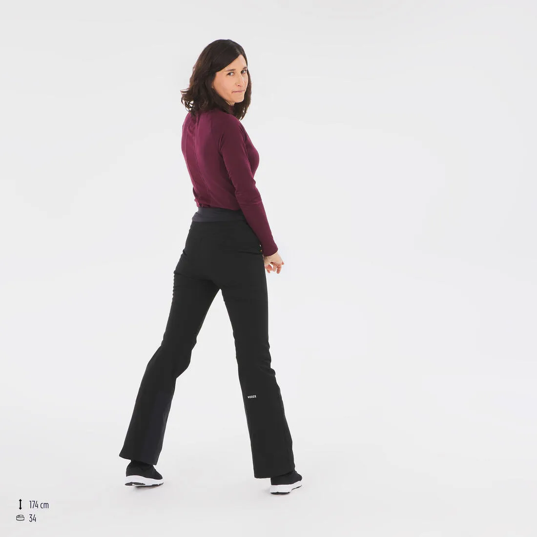 Women’s Warm and Fitted Ski Trousers 500 - Black