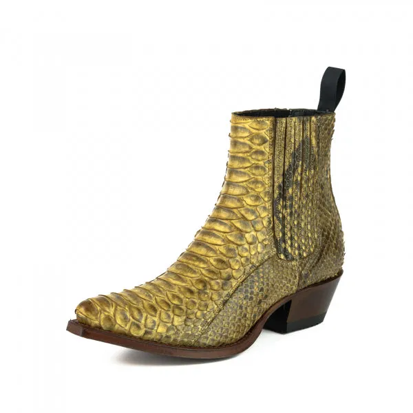 Yellow Urban and Exotic Handmade Women's Boots or Ankle Boots 2496