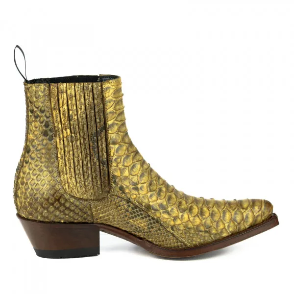 Yellow Urban and Exotic Handmade Women's Boots or Ankle Boots 2496