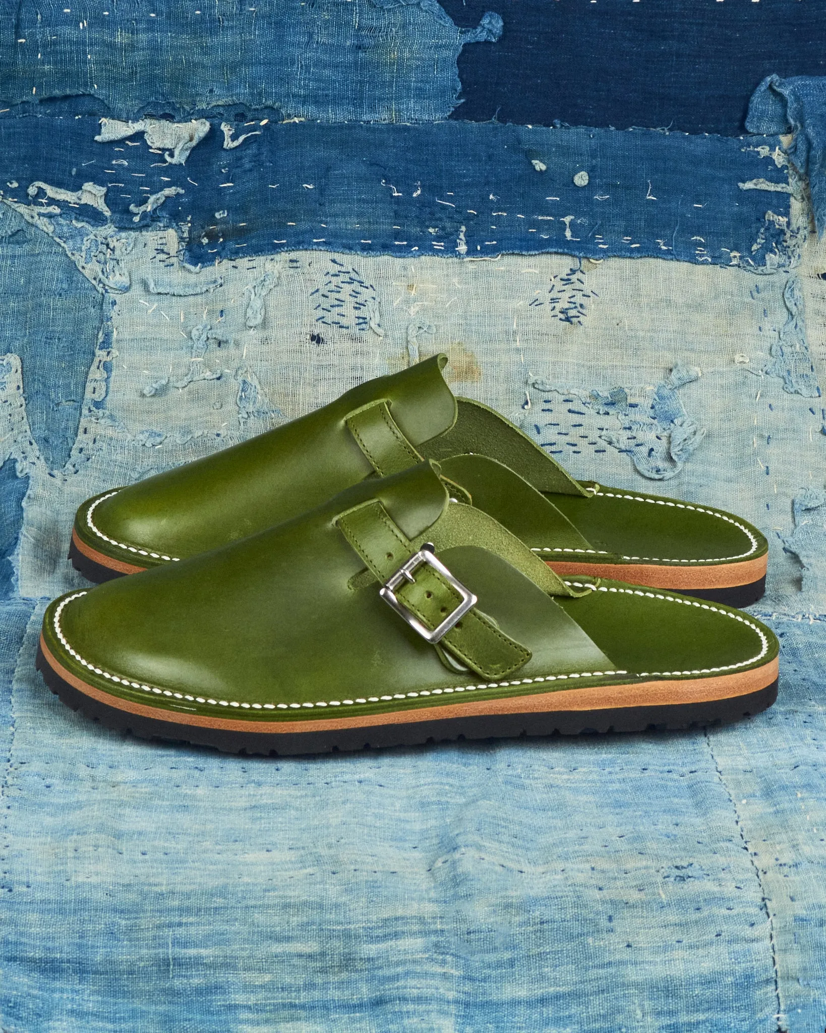 Zerrows Slit Sandal Green